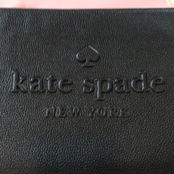 NWT Kate Spade Black Leather Clutch - Picture 2 of 5
